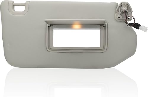 Reemplazo de visera solar del lado derecho del pasajero compatible con Pathfinder 2013-2018 Infiniti QX60 2014-17 y Infiniti JX35 2013 con lámpara y