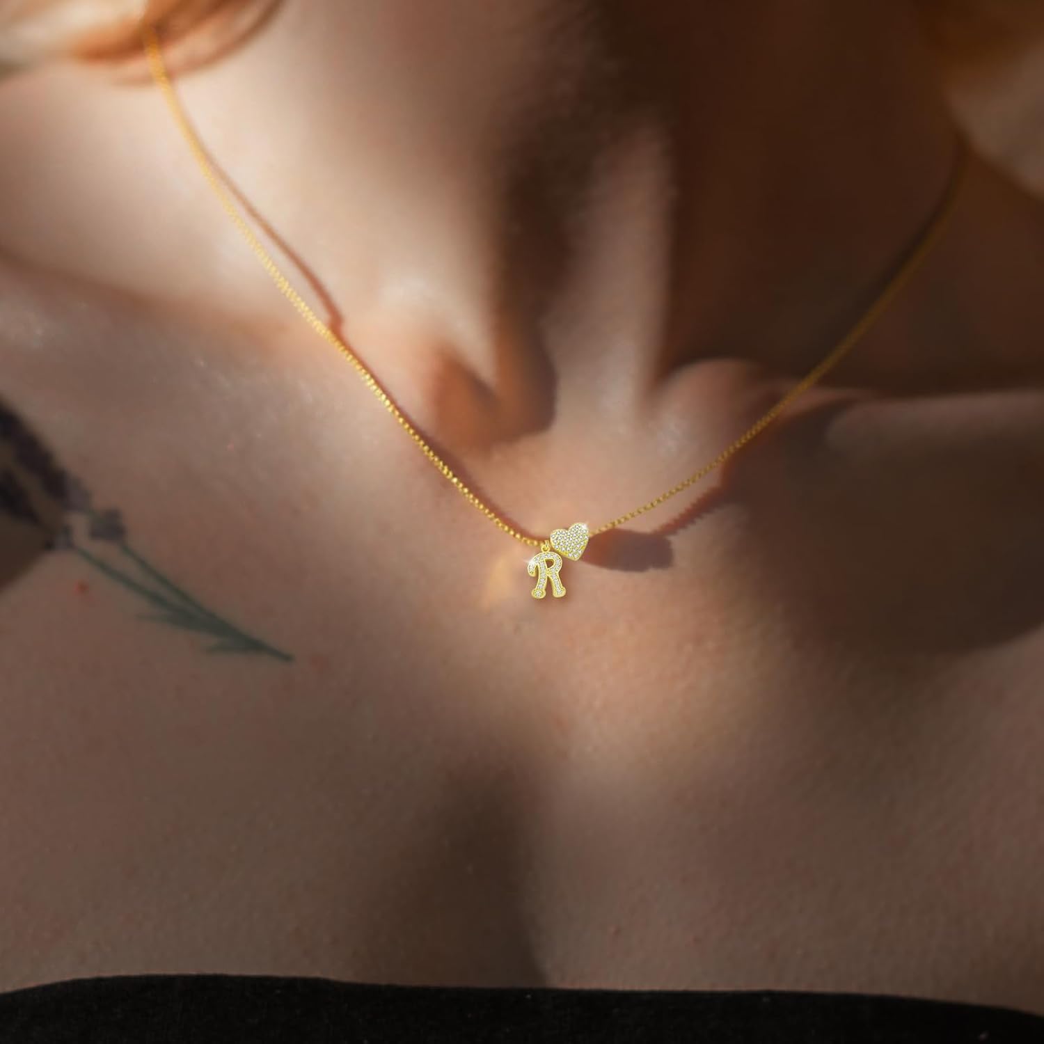 Initial Heart Necklace for Women Teen Girls - 14K Gold Plated, Letter A-Z Pendant Necklaces for Mom Girlfriend Wife Daughter Niece, Personalized Jewelry Gifts for Birthday Valentine Graduation - Image 3