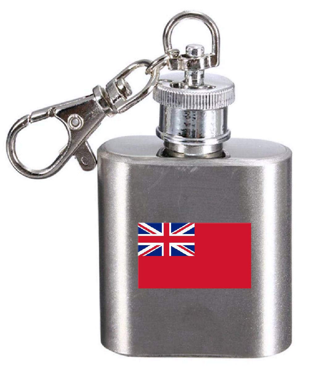 Porte-clés flasque gravé Angleterre rouge militaire, une idée cadeau originale pour homme