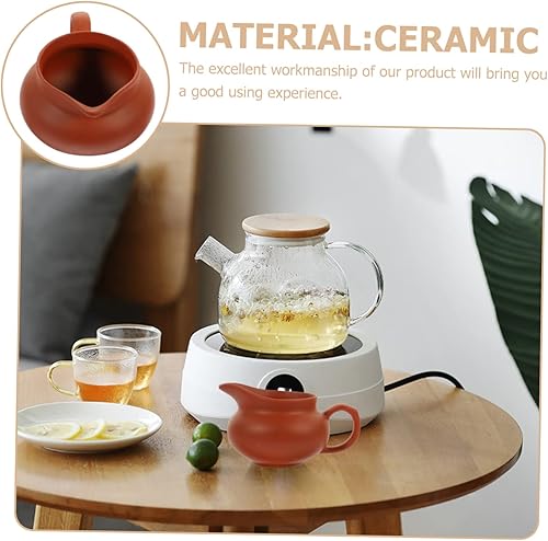 Miniatura 8 de SMASOLO Jarra de leche de cerámica, dispensador de cocina vintage, hervidor de café ligero para restaurante, sirve salsa, jugo y especias