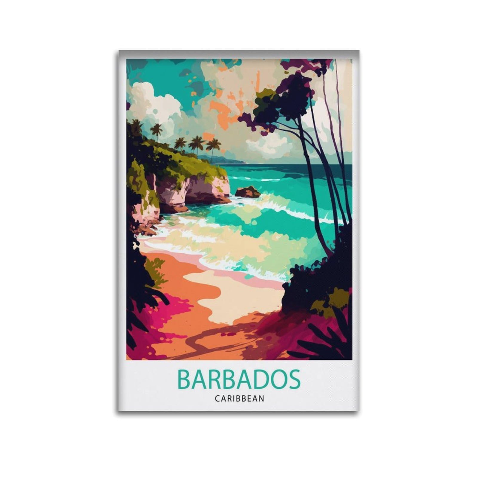 xiaoxiaoshen Barbados Travel Caribbean_3 Canvas Poster Wall Art Prints Room Aesthetic Murals Bedroom And Living Decorations 20x30inch(50x75cm)