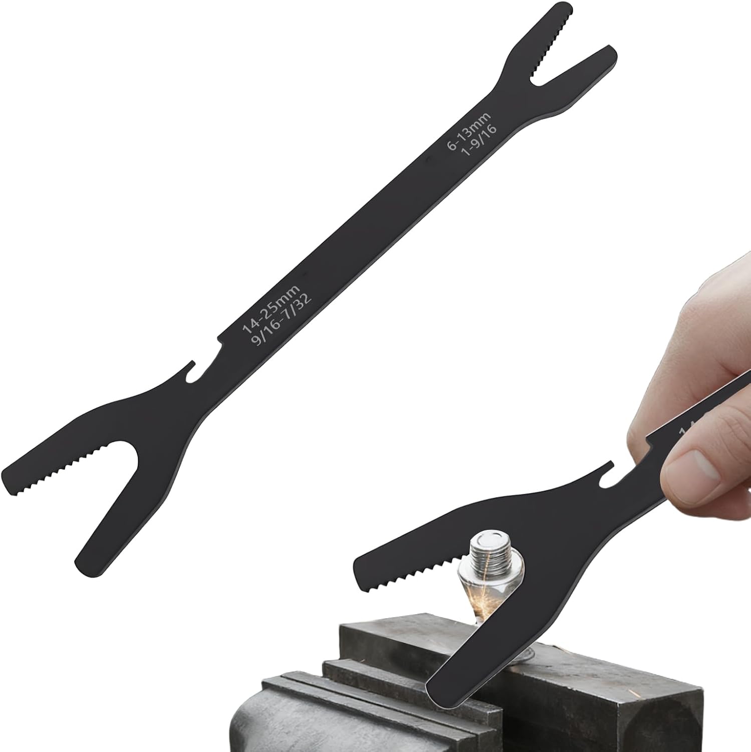 Self-Adjusting Wrench, Double Ended Self Tightening Adjustable Multifunctional Tool for Industrial Maintenance