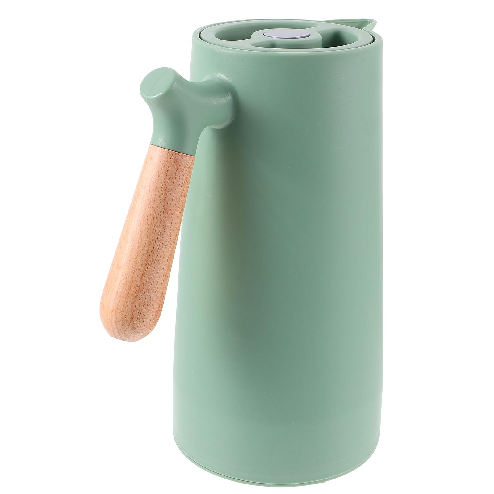 Isolierter Thermoswasserkocher aus Glas mit Großem Fassungsvermögen und Breitem Holzgriff Tropfsicher und Leicht zu Montieren für Zuhause