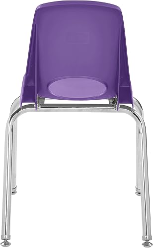 Miniatura 575 de Factory Direct Partners 10355-BL Silla escolar apilable de 10 pulgadas, asiento apilable para estudiantes con patas de acero cromado y rodamientos