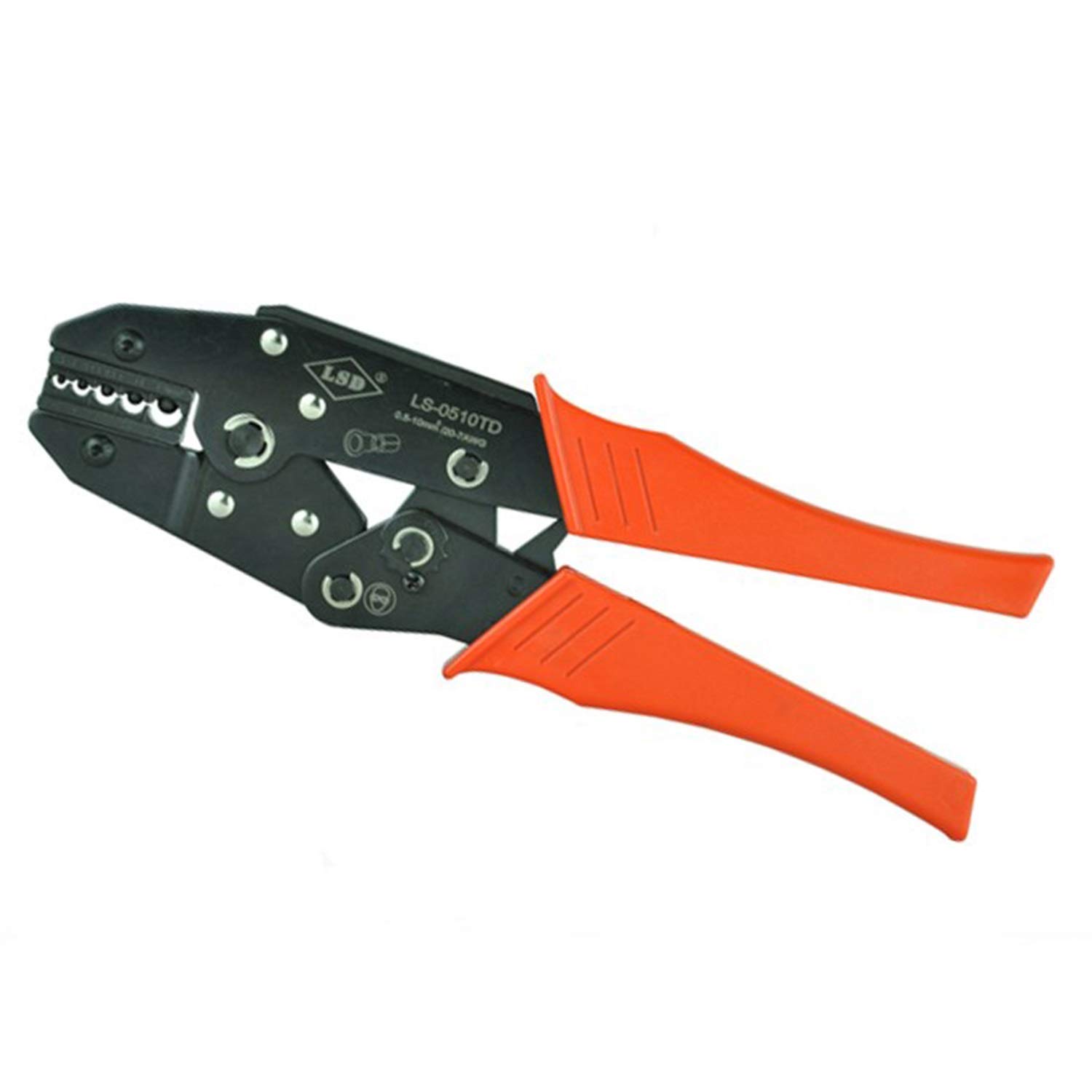 Pince à sertir à cliquet pour bornes non isolées 0.5-10 mm2 AWG 22-8