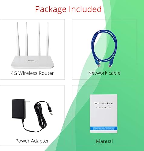 Miniatura 6 de 4G LTE CPE enrutador WiFi inalámbrico 4G desbloqueado con ranura para tarjeta SIM, enrutador de punto de acceso WiFi de 300 Mbps, soporte T-Mobile y