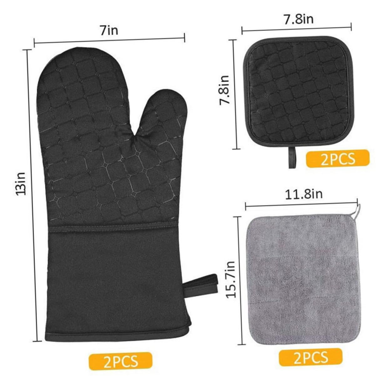 Alipis Ofenhandschuhe Hitzebeständige Küchenhandschuhe für Ofen Mikrowelle mit Aufhängeöse Küchenbedarf und Accessoire