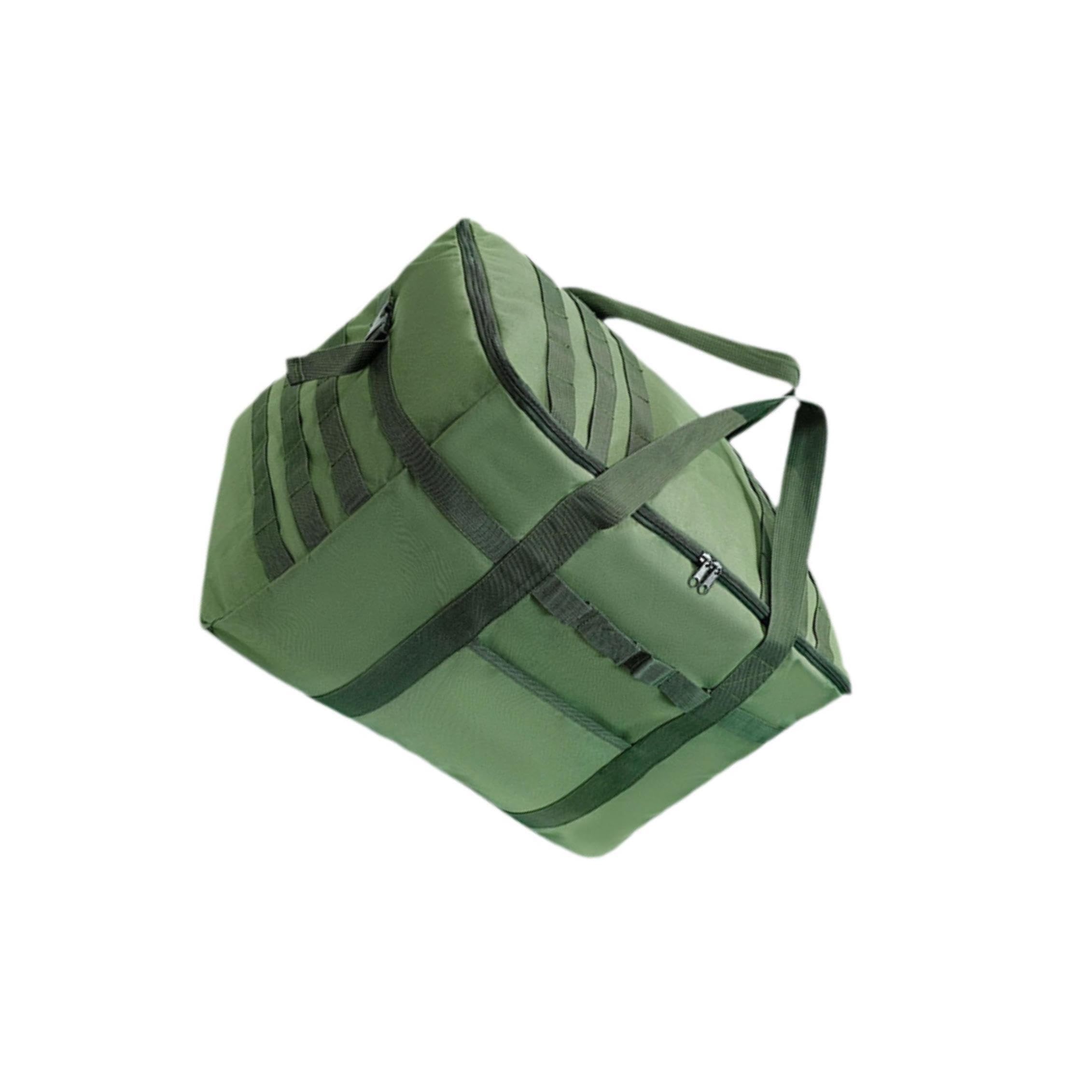 Borsa per il trasporto della griglia Borsa per il trasporto della piastra multiuso per escursionismo, barbecue, zaino in spalla 81L cachi, 53L Verde