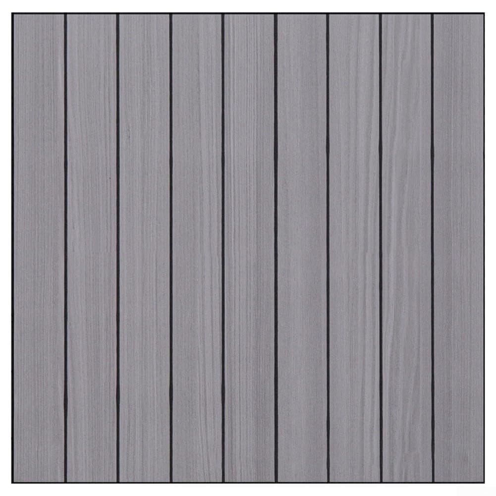 Paneles de pared, listones de madera de 40 x 40 pulgadas, de PVC, decorativos, insonorizados, para parrilla, autoadhesivos, impermeables, 3D, engrosados, adhesivo de grano de madera (GSB-PC1067D-197)