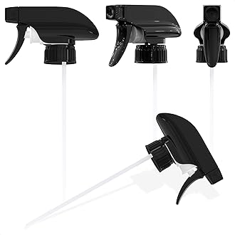 4 Pcs Spray Nozzle for Bottles - Spray Bottle Tops Replacement, Durable Plastic, Adjustable Length, 2 Spray Modes, Fits 8 Oz and 16 Oz Bottles, Good Sealable Fit for Home and Garden Use