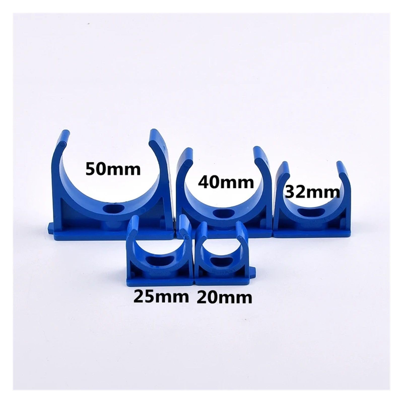 Plastikowe klipsy do węży 5-20 szt. 20-50 mm zacisk rurowy z PVC złącza wodne do ogrodu złączki nawadniające stałe zaciski rurowe typu U(50mm,10pcs)