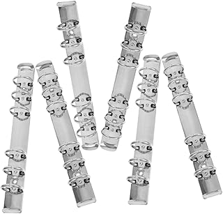 TEHAUX 6 Peças Fichário Mecanismo De Caderno Anel De Ligação Espiral Bobina De Ligação Acessórios De Escritório Anel D Anel De Material De Escritório Pastas Clipes De Aço Inoxidável B5