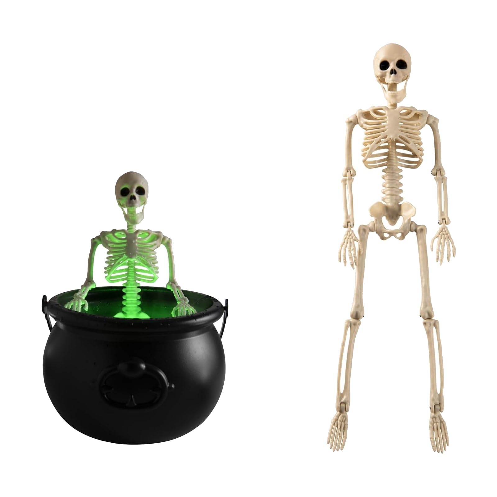 Halloween Cauldron Decors Set Witches Bucket Jar Safe Materials Storage Efficient Design Party Home Decoration Items Halloween Witches Cauldron Bucket Set