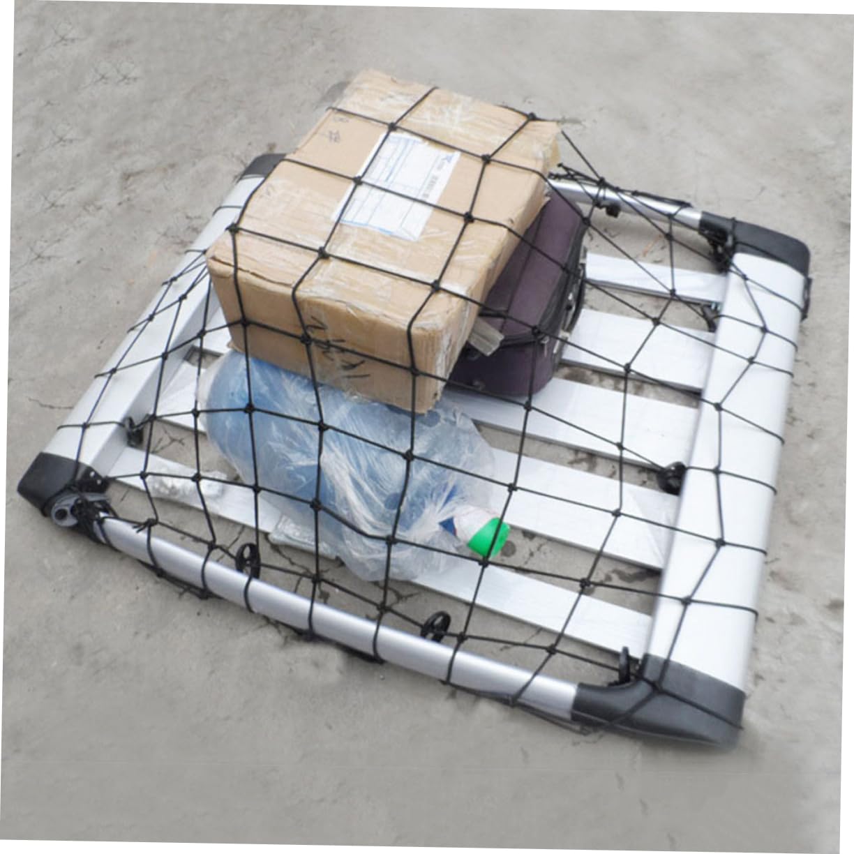 HEALEEP Adjustable Car Roof Cargo Net Elastic Mesh Luggage Rack Cover Black Quick Storage for Suvs and Trucks Strong Texture -