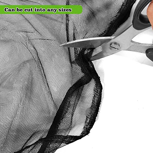 39x10Ft Mosquito Netting Garden Mesh Netting,Fly Bird Net Barrier Hunting Blind Plant Protecting Net, 3x12m Black - Image 5