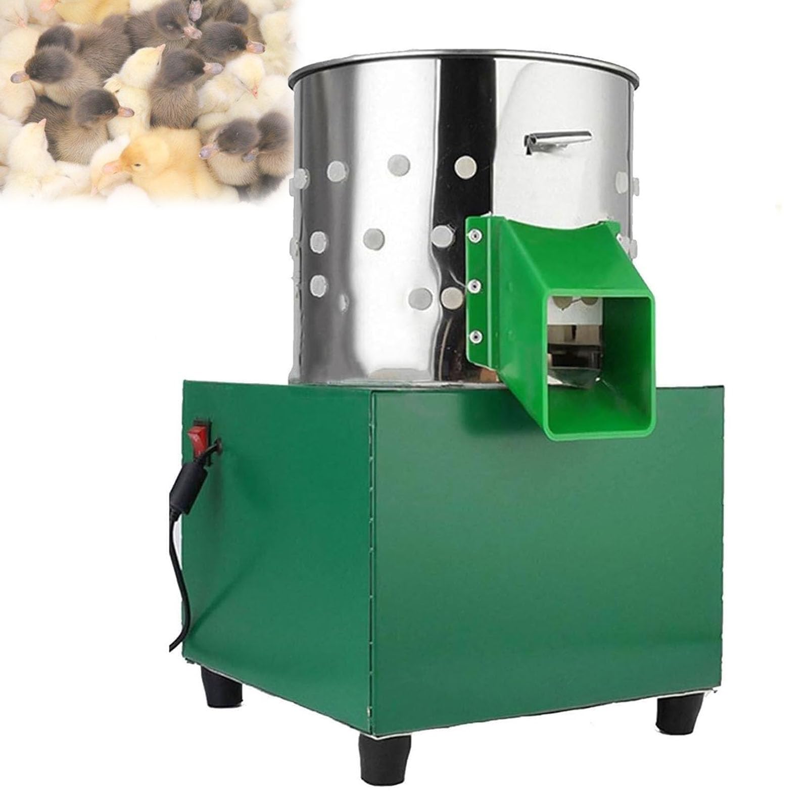 Piccola spiumatrice per polli, Macchina per la rimozione delle Piume di pollame, spiumatrice Automatica per polli, volatili, Anatre, Tacchini e quaglie (Uso agricolo)