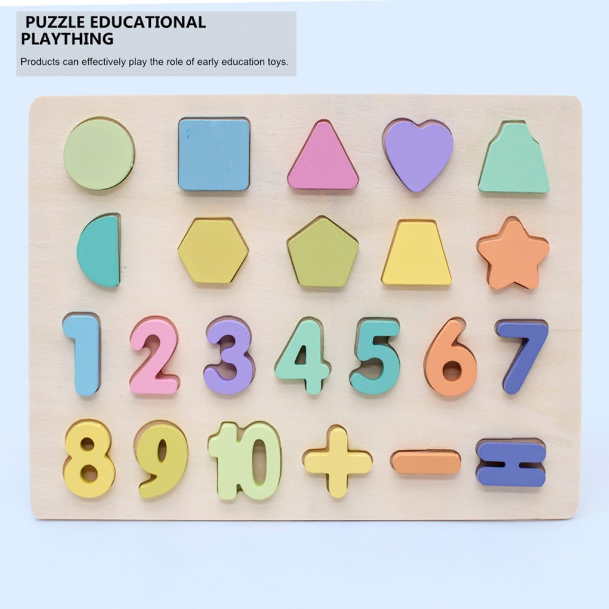 Puzzle Toys Numerico e Alfabetico in Legno, Set 4 Pezzi | Giocattoli per Riconoscimento delle Lettere, Rompicapo per Ragazzo Ragazza, Decorazioni Scuola