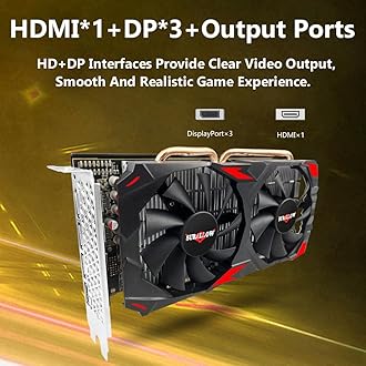 RX 580 8GB Graphics Card, 2048SP,GDDR5,256 Bit Graphics Card for Gaming PC,PCIE 3.0,Twin Freeze Fans Computer Video Card with HDMI/DP/Ports