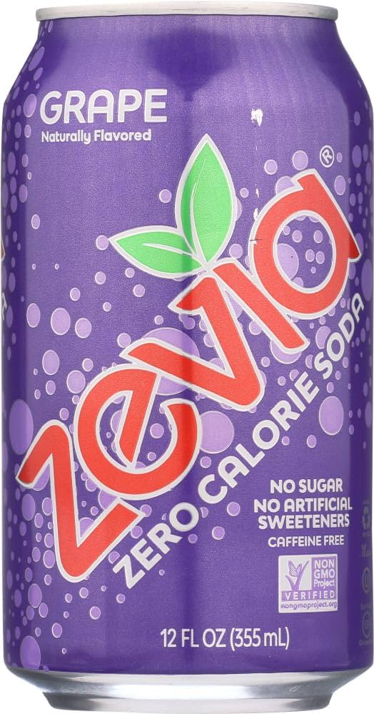 Amazon.com : Zevia Zero Calorie Soda Grape - 6 Cans - 2 pc