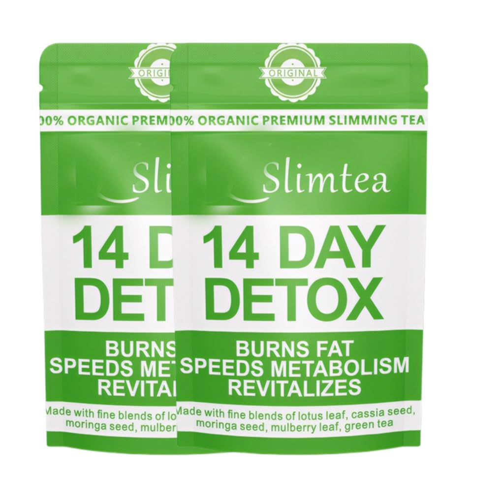 Té De Hierbas Desintoxicante For Bajar Peso 14 Días: Quemador Grasa Natural For La Abdominal, Favorece Limpieza Corporal Y Una Digestión Saludable(2PCS)