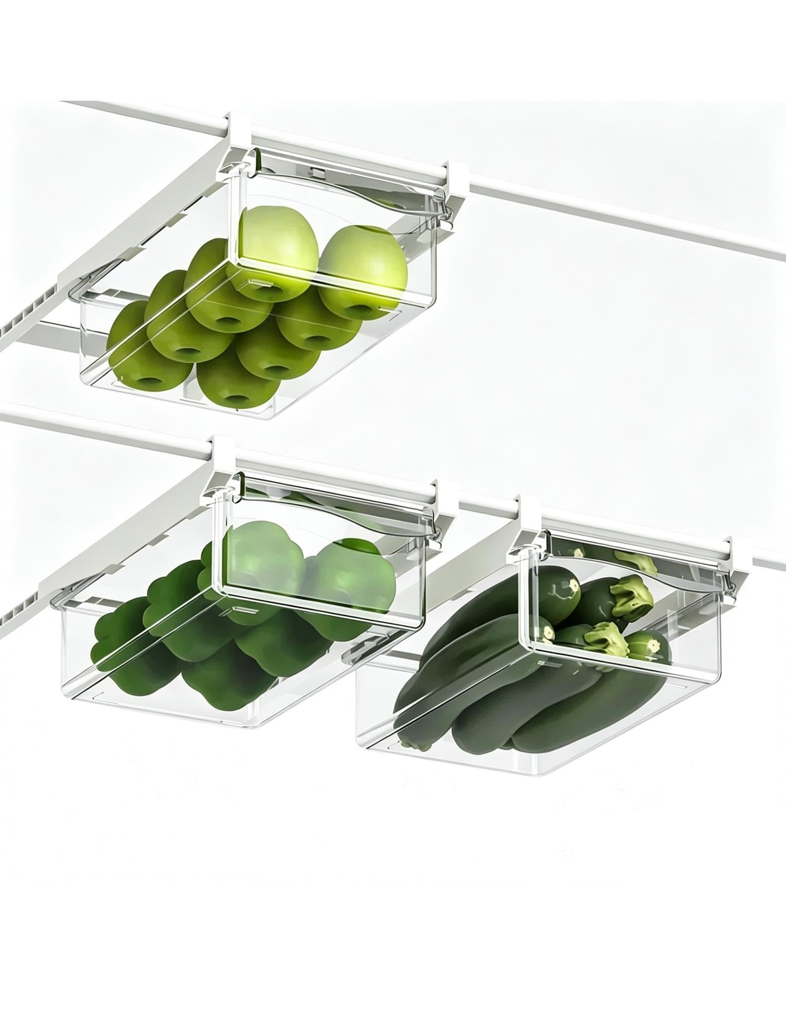 Organizador colgante para nevera,cajón extraíble,huevos,frutas y verduras