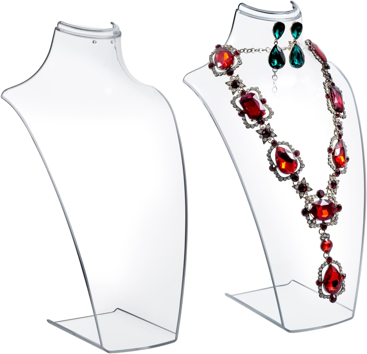 8-Inch Necklace & Earring Jewelry 3D Bust Display Stand