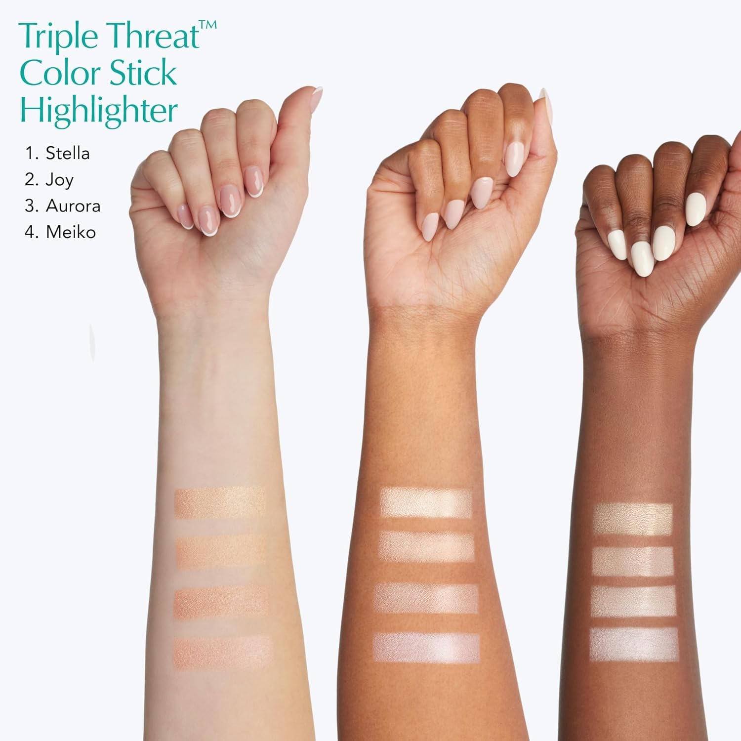 Thrive Causemetics Cream Highlighter Triple Threat Color Stick, Rose Gold