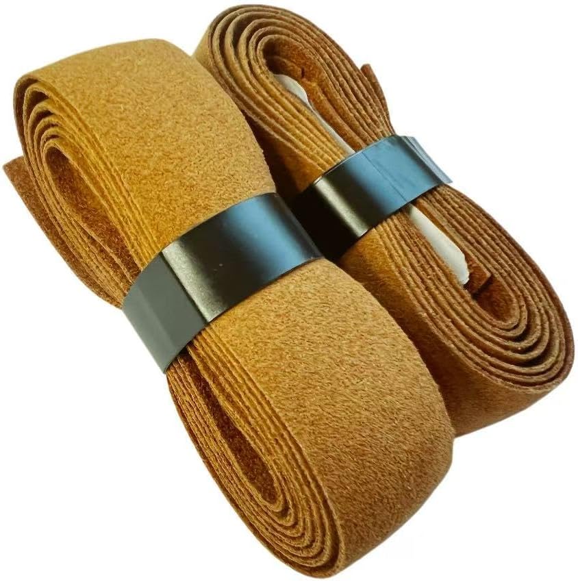 5-10 Pack 2-in-1 Tennis Racket Suede Fabric Replacement Grip, Soft Dry Feel Anti-Slip Sweat-Absorbing Durable Handle Wrap, Suitable for Pickleball Badminton Baseball Squash Rackets Tape