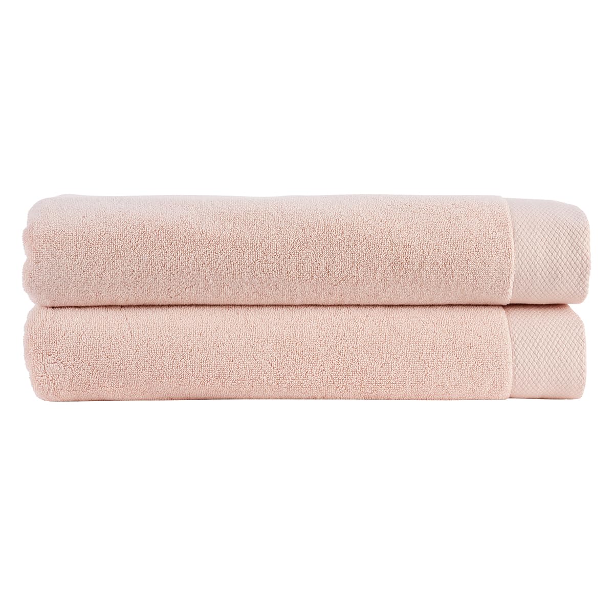 Christy Luxe 2 Piece Bath Sheets Set | Pearl Pink | Luxe Heavyweight 100% Turkish Cotton | Ultra Soft | Super Absorbent | 730GSM