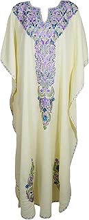 Indiatrendzs Womens Boho Halloween Kimono Caftan Stylish Casual Caftan 2X Green
