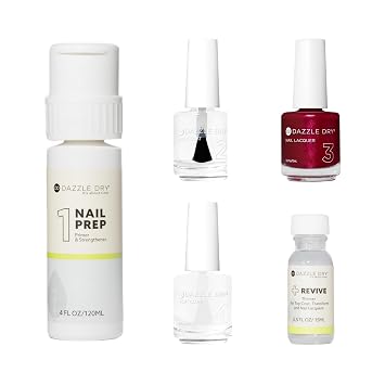 Dazzle Dry Full System Kit - Apple Of My Eye - A ruby red with magenta shimmer. Full-coverage shimmer. 5 Piece Kit