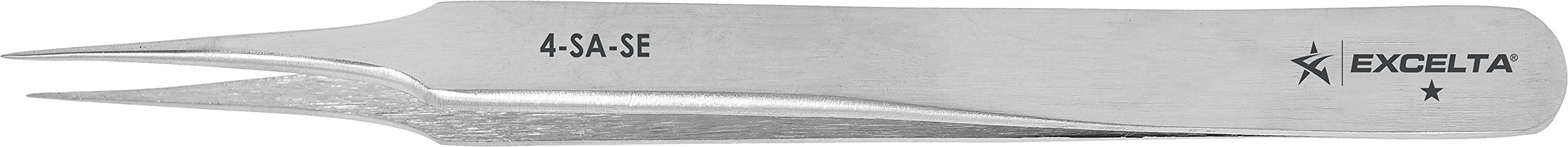 Excelta4-SA-SE - Tweezers - Ultra Fine Point - Straight Tapered - One Star - Anti-Mag. SS, 0.06" Height, 0.375" Wide, 4.25" Length