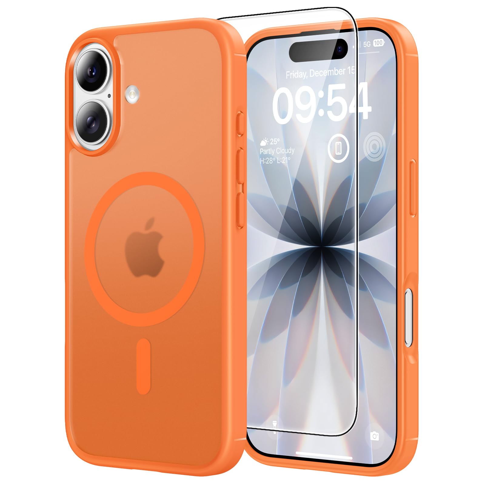 TAURI Funda para iPhone 13/iPhone 14, Compatible con MagSafe [No amarillea] con Vidrio Templado, Carcasa Nueva para iPhone 13/iPhone 14,Funda Ultra Fina antichoque - Transparente — view 135