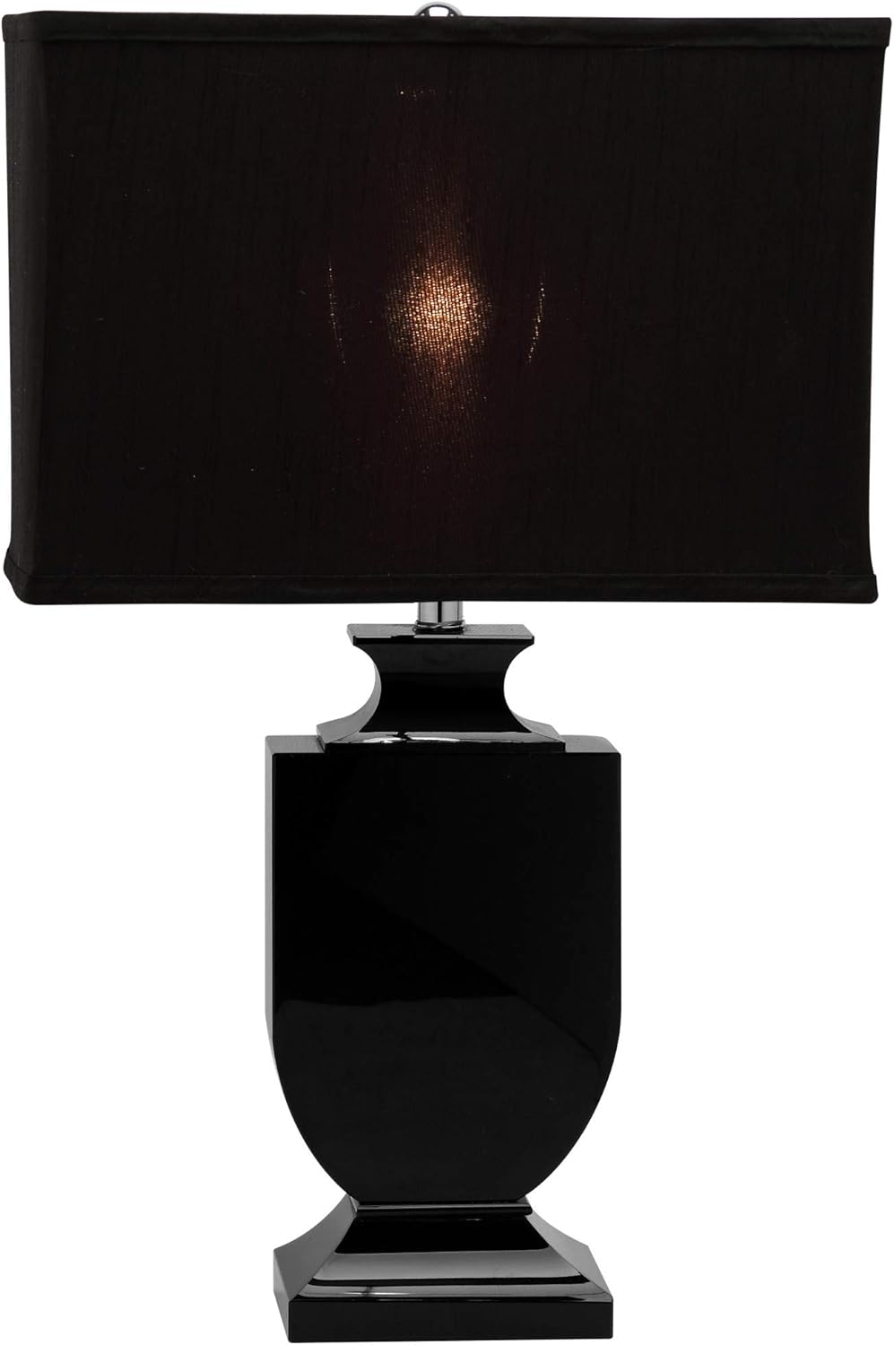 SAFAVIEH Lighting Collection Darcy Modern Black Crystal Urn/ Black Shade 24-inch Bedroom Living Room Home Office Desk Nightstand Table Lamp (LED Bulb Included)