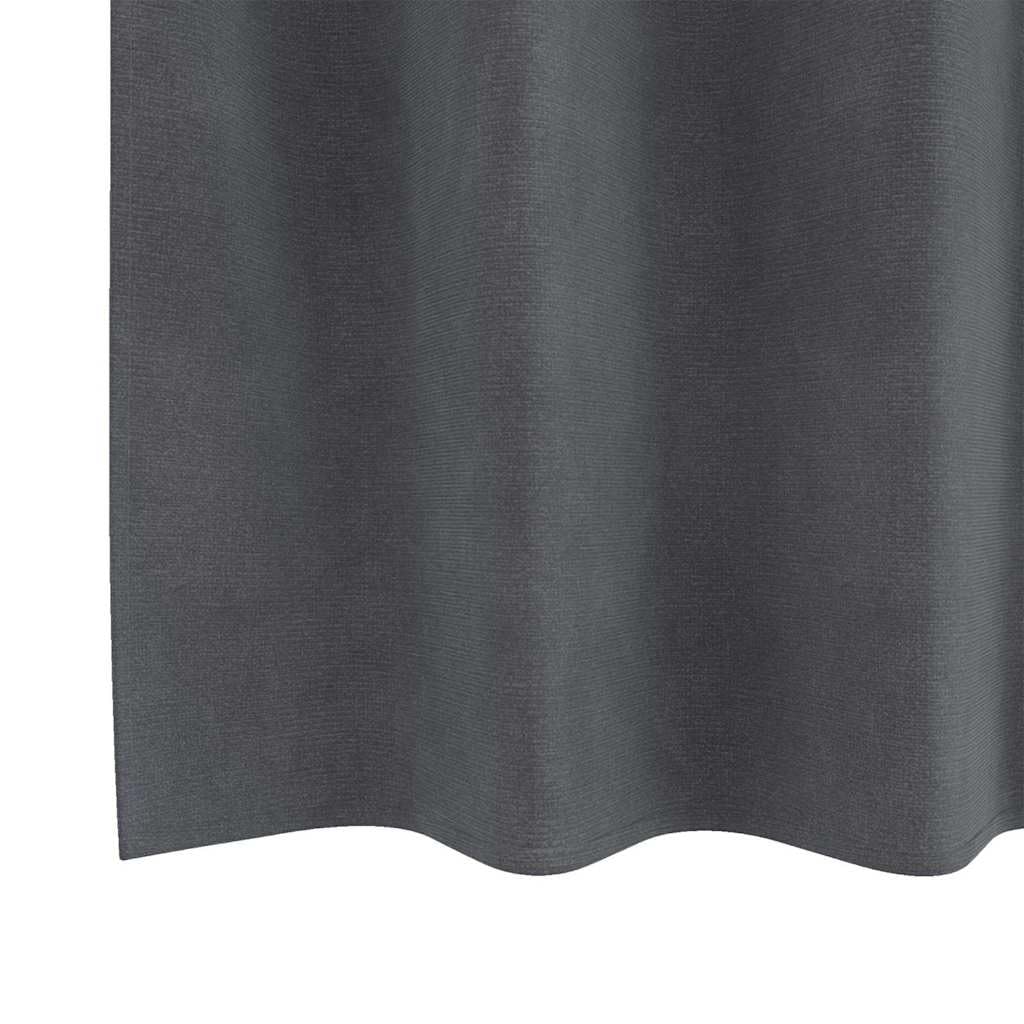 Zasłony zaciemniające, zestaw 2 sztuk, jasnoszare, aksamitne, 140 x 260 cm, nieprzezroczyste i termoizolacyjne, redukują hałas, do sypialni, salonu, z pętelkami z materiału, łatwe w