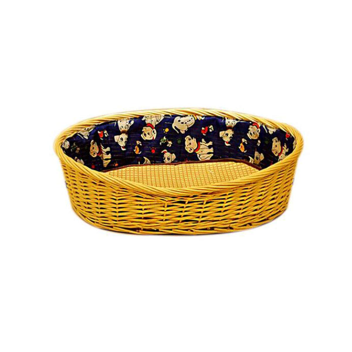 HENGXIANG Summer Pet Dog Bed, Cat Litter Wicker Rattan, Pet Summer Washable VIP Teddy, Large Medium Free Willow Trumpet (Size : S)