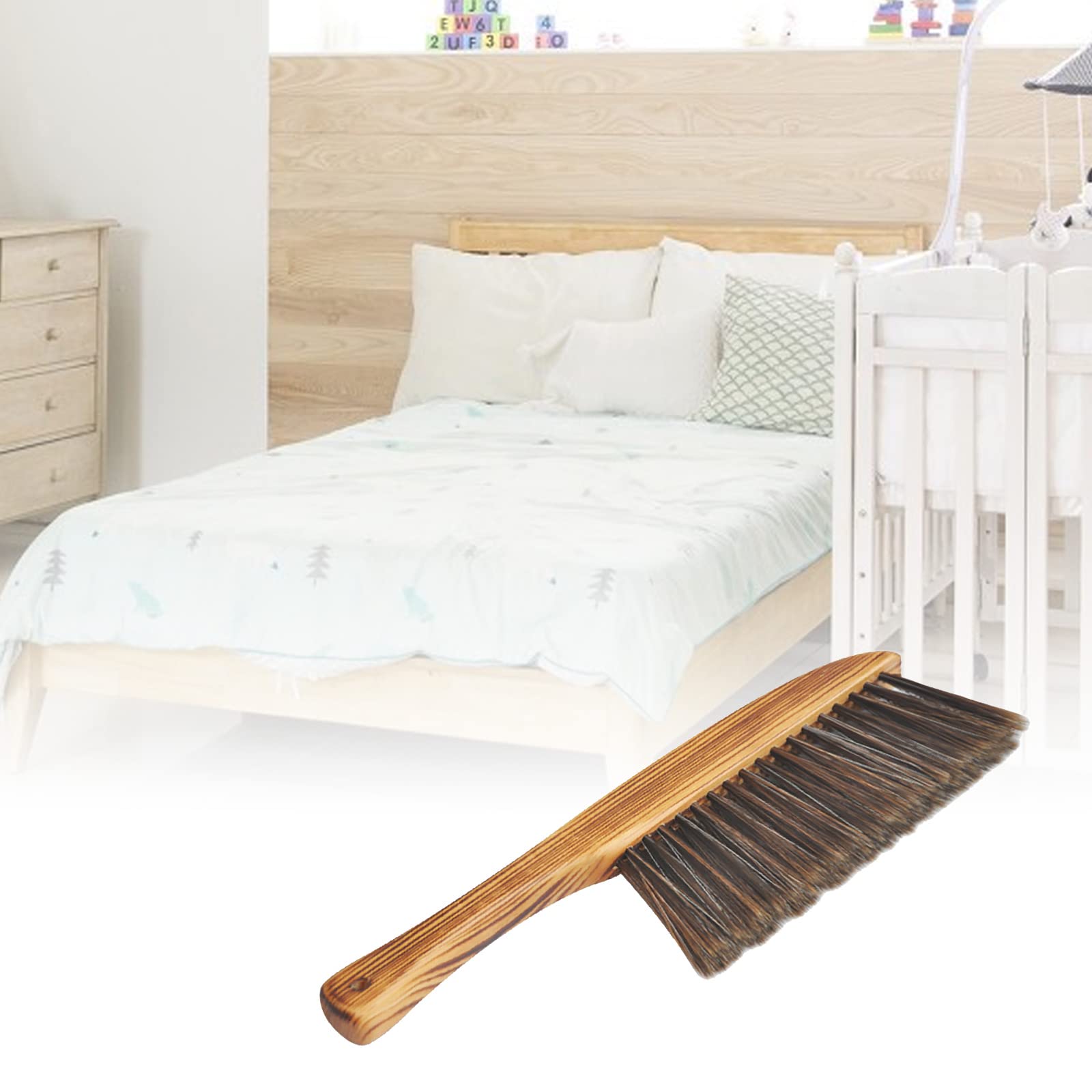 Spazzola Per Pulizia Con Manico In Legno - Setole Morbide, Per Letti, Divani E Vestiti