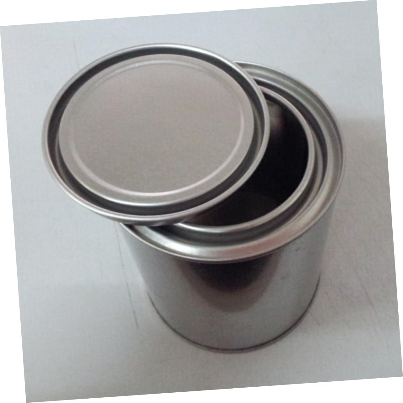 LOLIPPYY 6 Piezas Latas de Pintura Redondas de Hierro Contenedores Duraderos para Almacenamiento de Tinta y Pintura Industrial y Doméstico