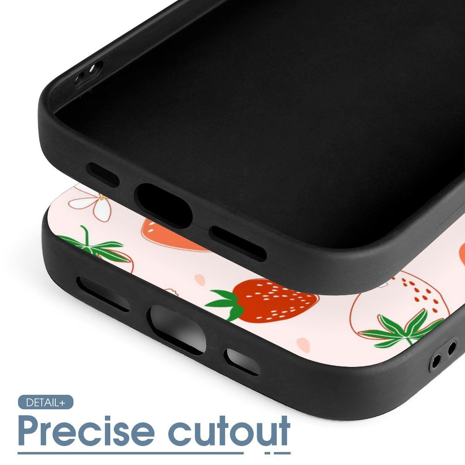 Amazon.co.jp: iPhone 15用 ケース いちご柄 苺柄 イチゴ柄 iPhone 15