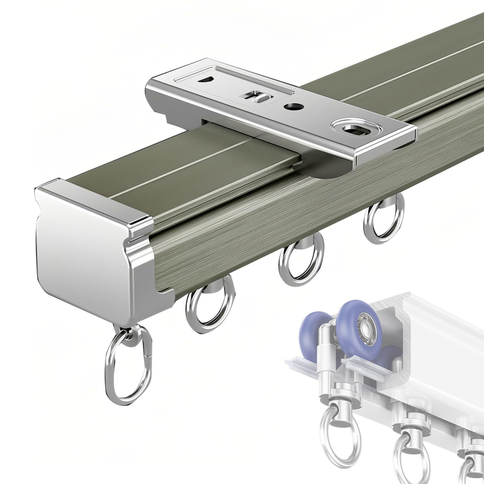 Tringle à rideaux de 5m en aluminium de qualité supérieure pour aménagement intérieur