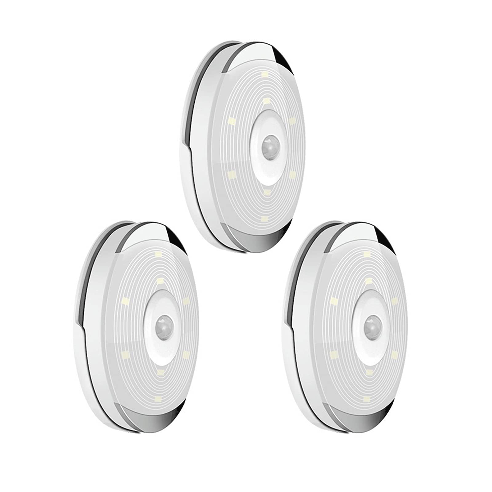 Luz Nocturna 3PCS LED Luces de gabinete Sensor de Movimiento Luces de Noche Blanco Caliente DIRIGIÓ Lámpara Nocturna para el Dormitorio Armario Escaleras Iluminación de la Cocina