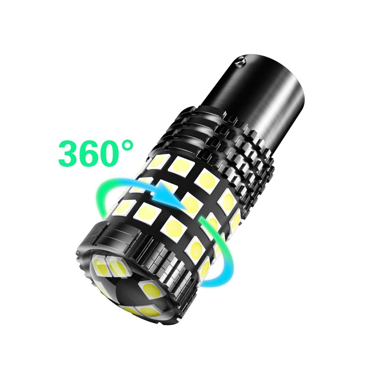 2 PCS Super luminoso S25 1156 BA15S P21W LED CANBUS lampada posteriore per parcheggio retromarcia auto LUCE DI MARCIA DIURNA A LED DRL 6000K Bianca DC12V DC24V