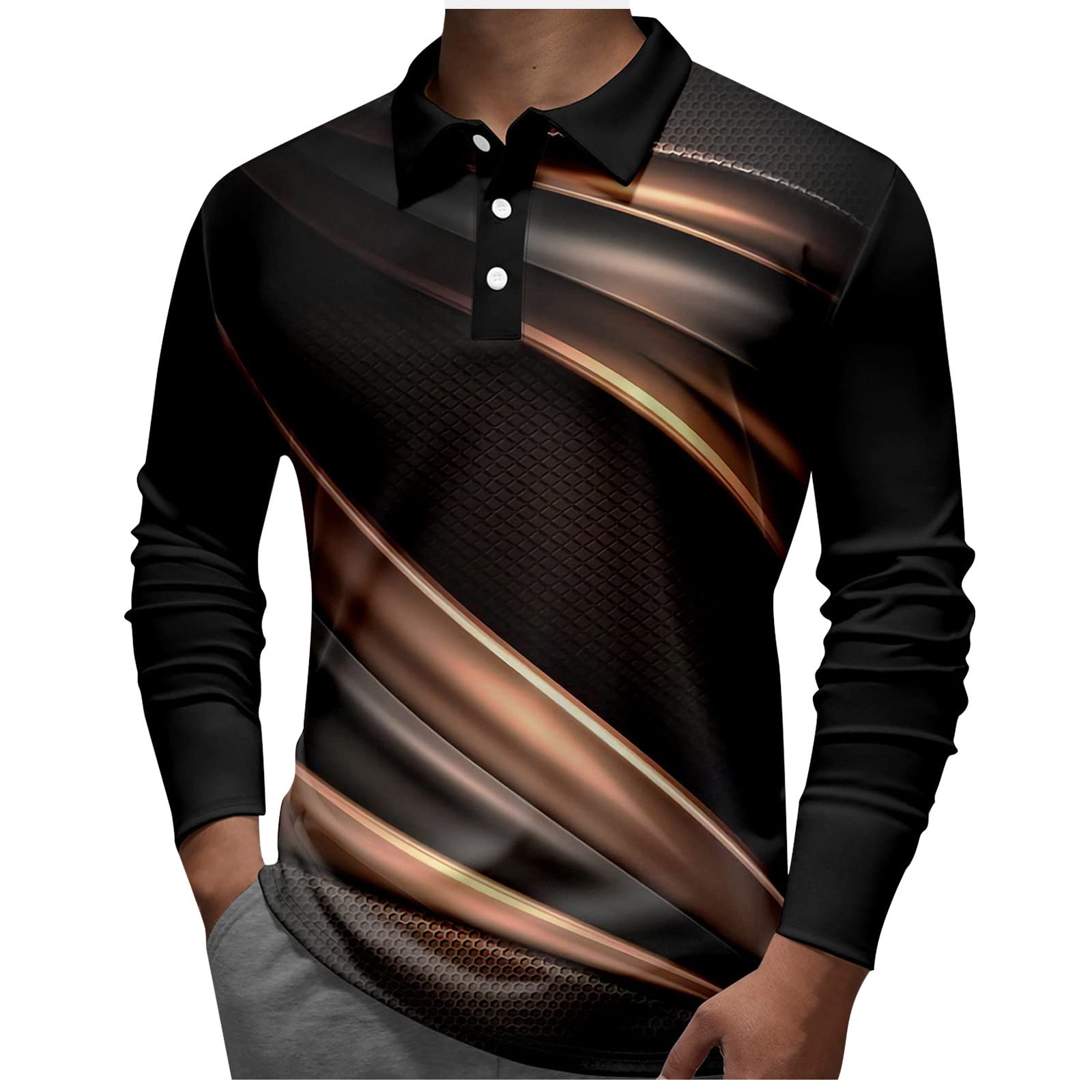 Men's Button Down Lapel Pullover Tops Long Sleeve Fashion Flame Print Sweatshirt Casual Loose Sports Lapel Shirt