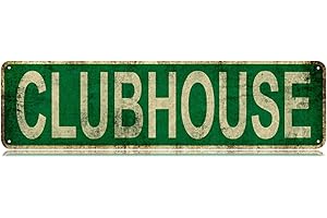 Clubhouse Slim Tin Sign: A Quirky Accent for Your Space