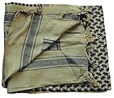 Commando Industries BUNDESWEHR PLO-Shemagh Halstuch Baumwolle 112x112 in verschiednen Farben (Schwarz-Oliv)
