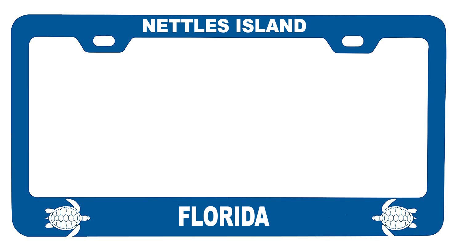 R and R ImportsNettles Island Florida Turtle Design Souvenir Metal License Plate Frame