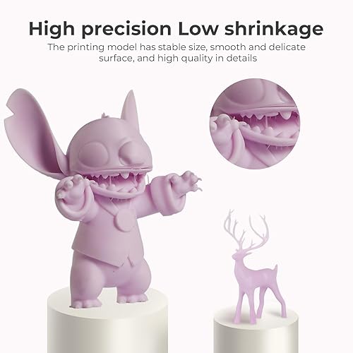 Miniatura 5 de Creality Resina de impresora 3D a base de plantas, resina 3D de curado UV con alta precisión, bajo olor, curado rápido, excelente fluidez, resina a