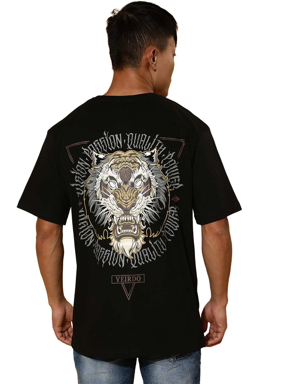 VeirdoMen's Cotton Graphic Oversized Fit T-Shirt