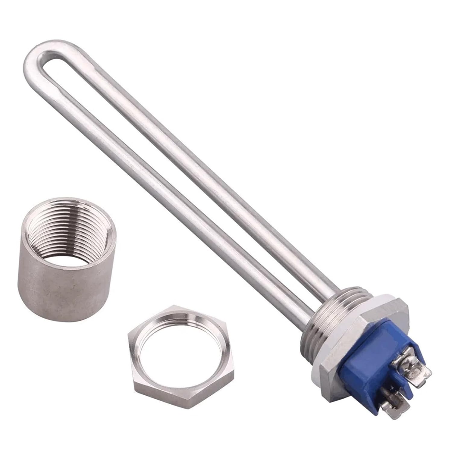 Water Heater 220V Immersion Heating Element with 1 Inch Thread Electric Tubular Heater SUS304 500W/750W/1000W/1500W