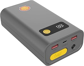Shell Car Jumper & Power Bank with 10 Level Protection and Smart LED Battery Clamps, 10000mAh,1000A
